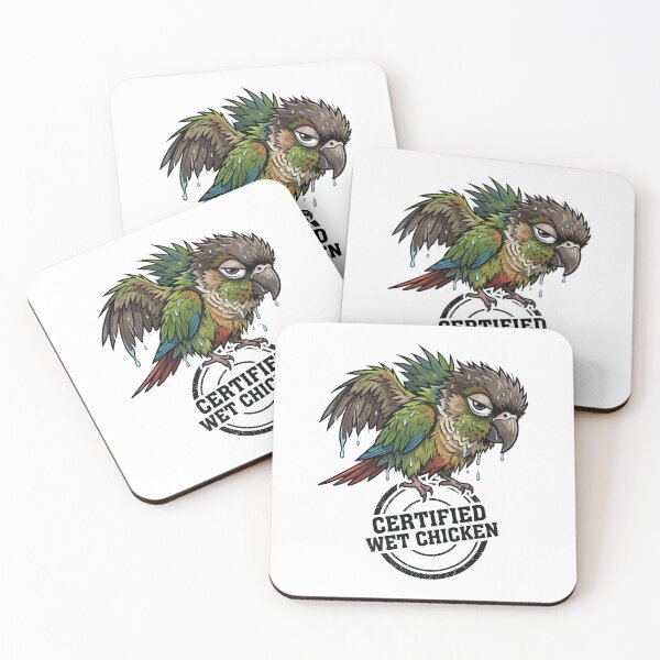 Item preview, Certified Wet Chicken - Funny Green Cheek Conure designed and sold by Petzzz.