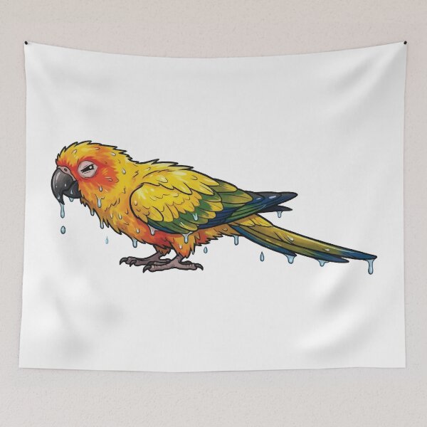 Item preview, MOIST - Funny Wet Parrot Meme designed and sold by Petzzz.