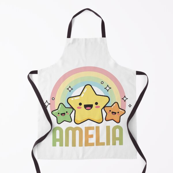 Item preview, Amelia - Kawaii Rainbow and Stars Personalized Name Design designed and sold by OmikronStore.