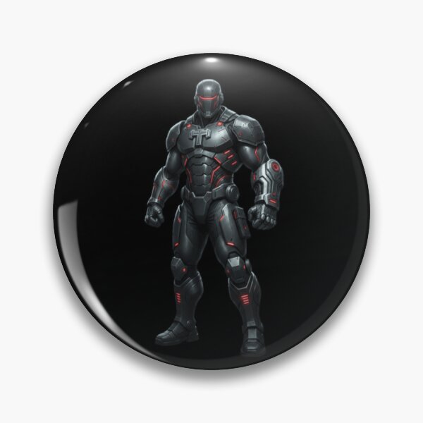 Item preview, Cyber Sentinel: Futuristic Male Superhero Neon Art designed and sold by SAMNagy.