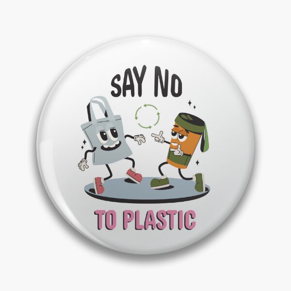 Item preview, Say No To Plastic Eco Quote designed and sold by Retr0Tshirts.