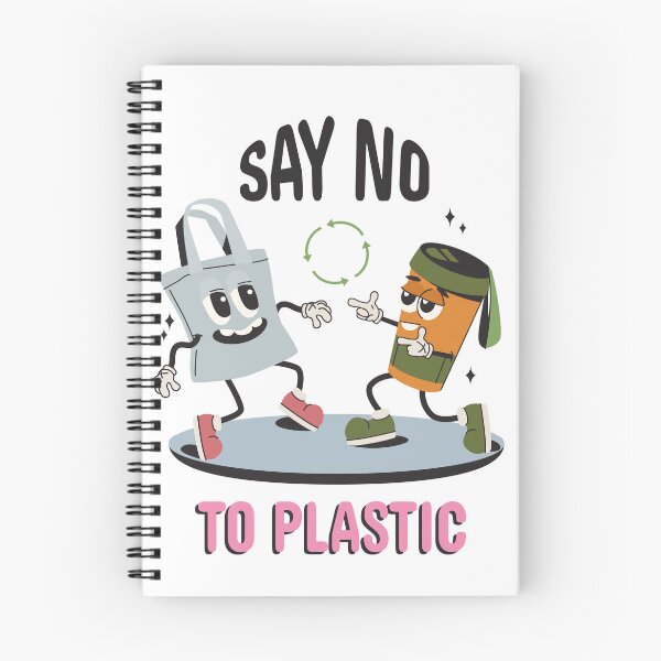Item preview, Say No To Plastic Eco Quote designed and sold by Retr0Tshirts.