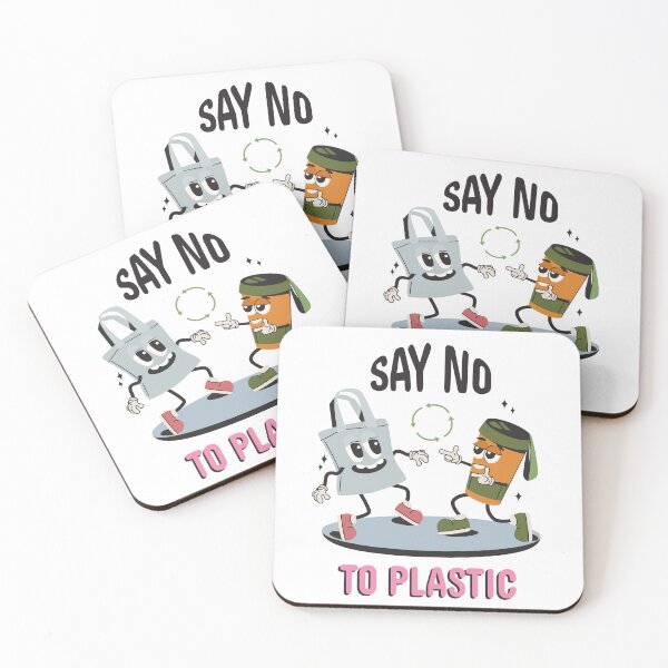 Item preview, Say No To Plastic Eco Quote designed and sold by Retr0Tshirts.