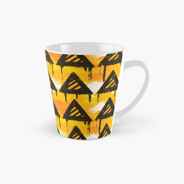 Item preview, Dripping Caution Triangles Grunge Repeat Pattern designed and sold by bubblegoth.