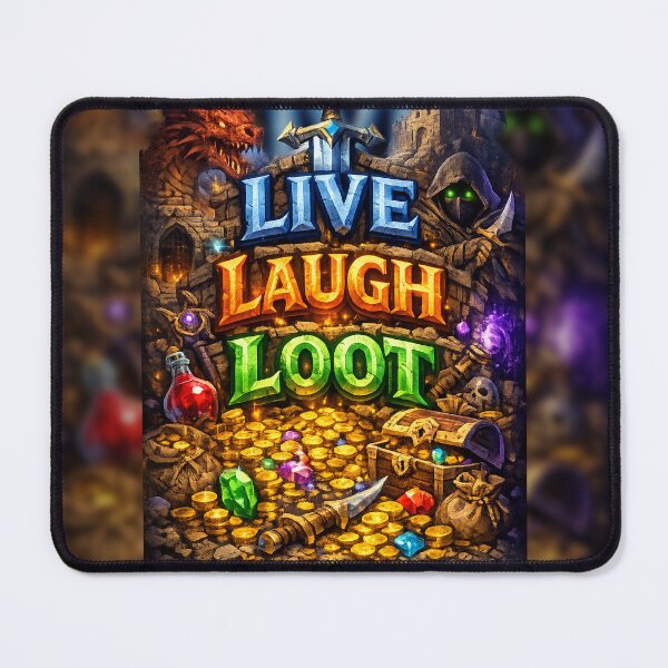 Item preview, Quest Mode: Live Laugh Loot designed and sold by Rents Due So You Haz Stickers and Merch.