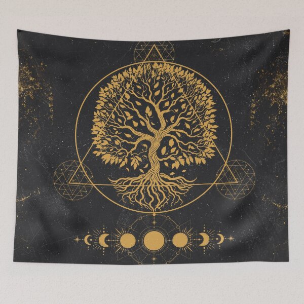 Item preview, Yggdrasil Tree of Life – Sacred Norse Symbol Sacred Geometry Art designed and sold by MythologyRealm.