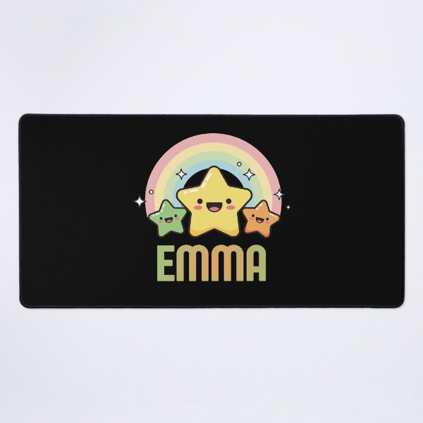 Item preview, Emma - Kawaii Rainbow and Stars Personalized Name Design designed and sold by OmikronStore.