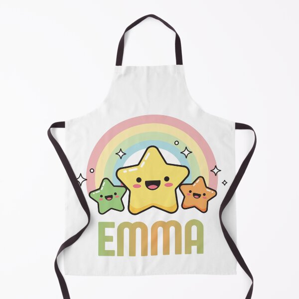 Item preview, Emma - Kawaii Rainbow and Stars Personalized Name Design designed and sold by OmikronStore.