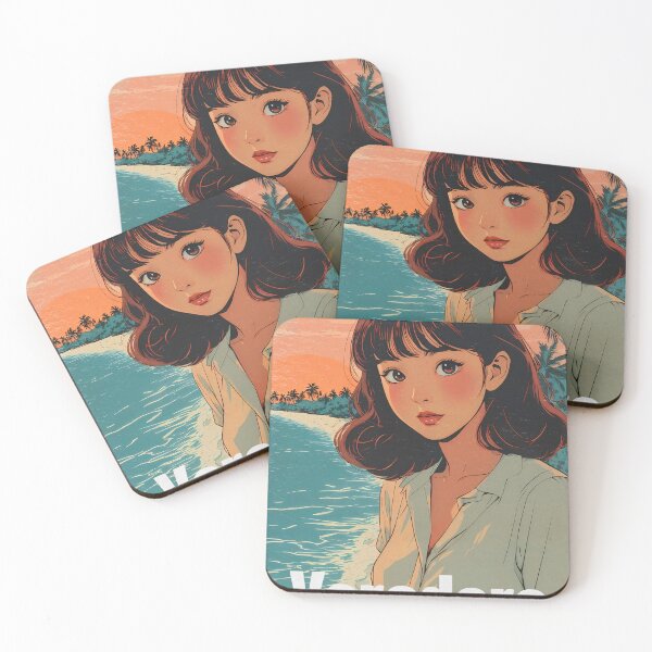 Item preview, 80s Retro Anime Girl at Varadero Beach designed and sold by JacksoonLester.