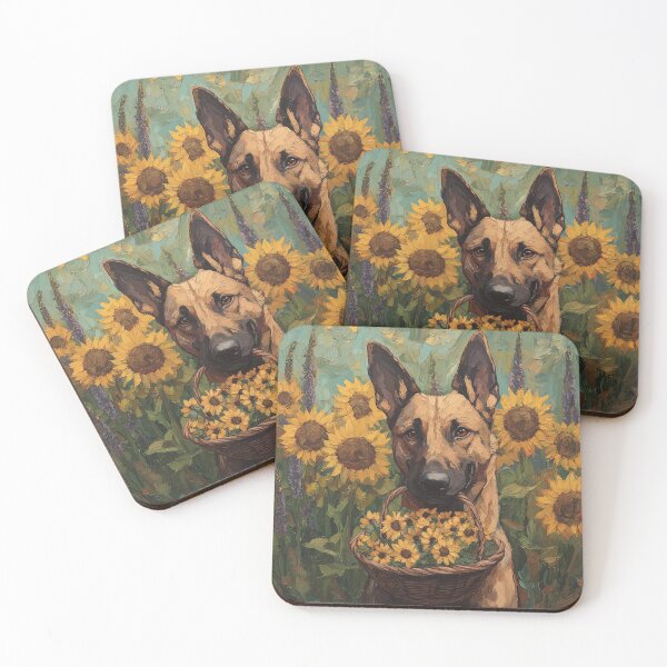 Item preview, Malinois with Sunflowers designed and sold by willowroot24.