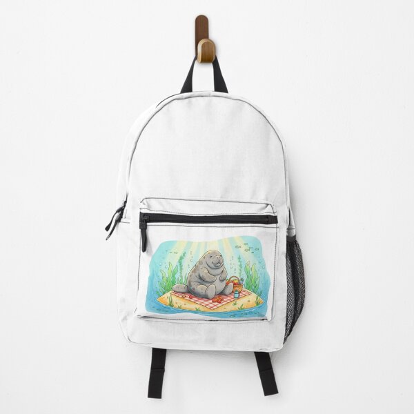 Item preview, Watercolor Manatee Picnic Fun designed and sold by Litely.