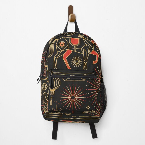 Item preview, Symmetrical Golden Horses and Festive Fireworks designed and sold by zzz888.