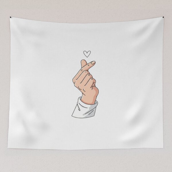 Item preview, Finger Heart Gesture Minimal Illustration designed and sold by aaljone007.