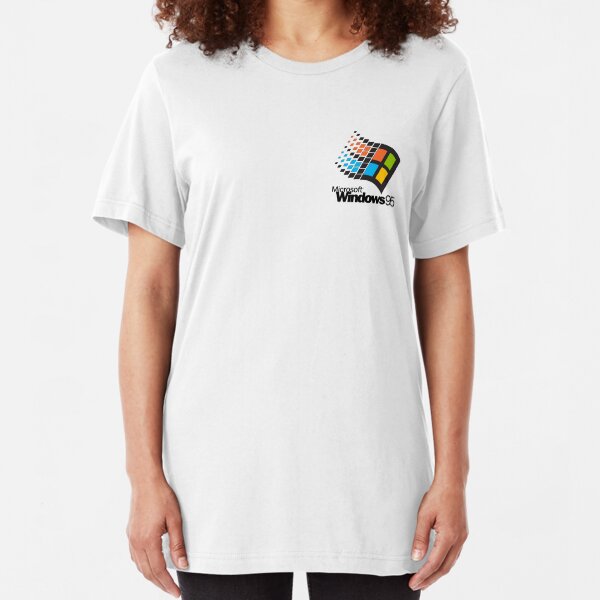 Windows 95 - Small Logo Slim Fit T-Shirt