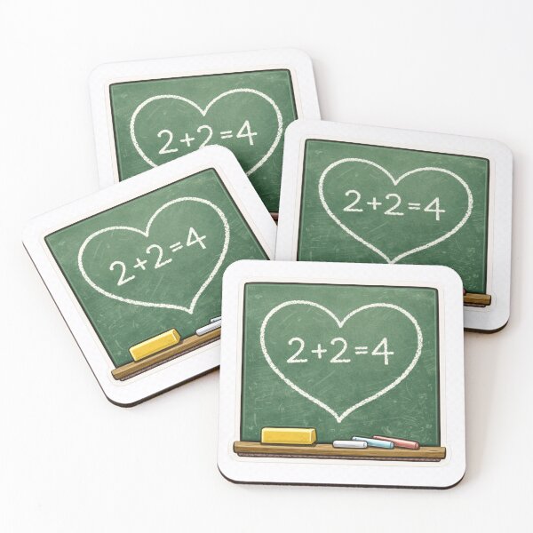 Item preview, Teacher Valentine Math – Cute Chalkboard Heart designed and sold by PunchDrop.