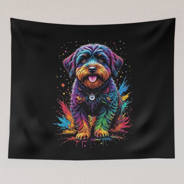 Item preview, Colorful Cavapoo Color Splashes Pop Art Dog For Mom Dad Kids designed and sold by SALI MANI.