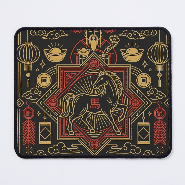 Item preview, Golden God of Wealth and Zodiac Horse Prosperity designed and sold by zzz888.