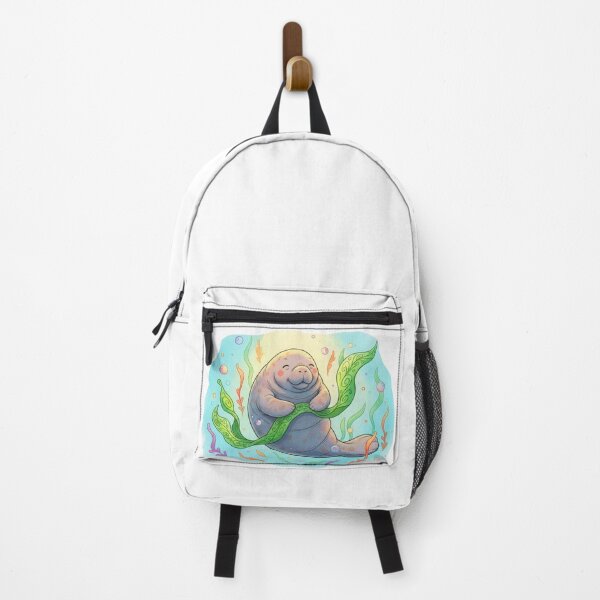 Item preview, Watercolor Manatee Sculpting Seaweed designed and sold by Litely.