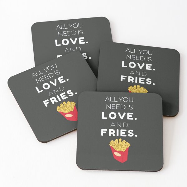 Item preview, All You Need is Love and Fries designed and sold by TonsPOD.