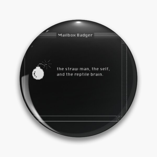 Item preview, Mailbox Badger-the strawman, the self, and the reptile brain-album art white on black designed and sold by patrickcallan.