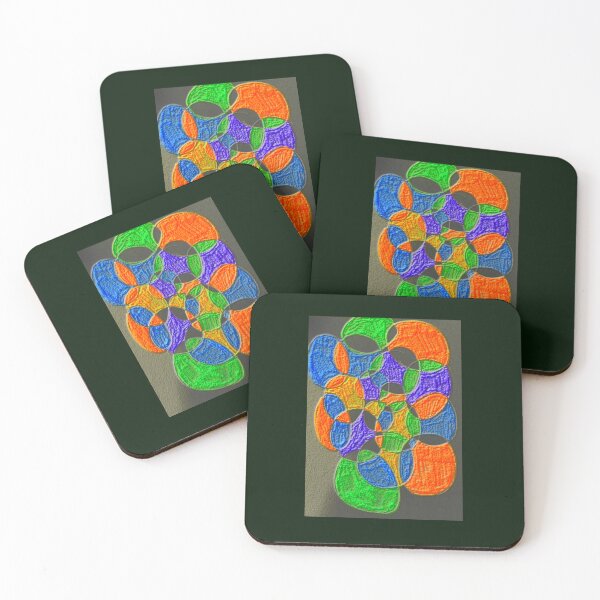 Item preview, circles at play fluorescence colorful geometric design designed and sold by SmashingDeals.