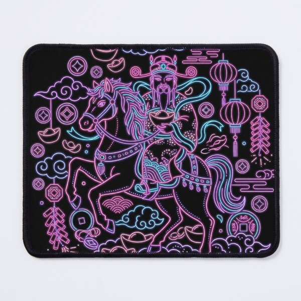 Item preview, Neon Cyberpunk God of Wealth Caishen Riding Horse designed and sold by zzz888.