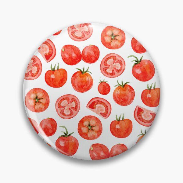 Item preview, Tomatoes in Watercolor (Pattern with White Background) designed and sold by andrebalest.art.