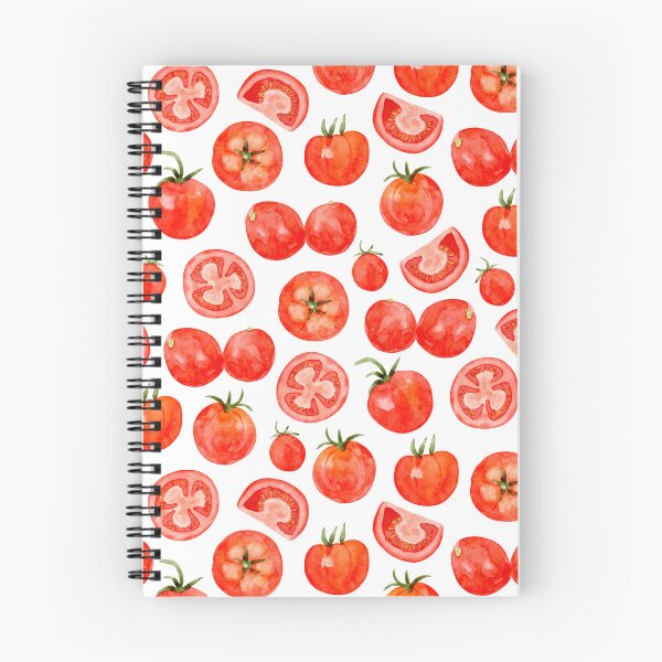 Item preview, Tomatoes in Watercolor (Pattern with White Background) designed and sold by andrebalest.art.