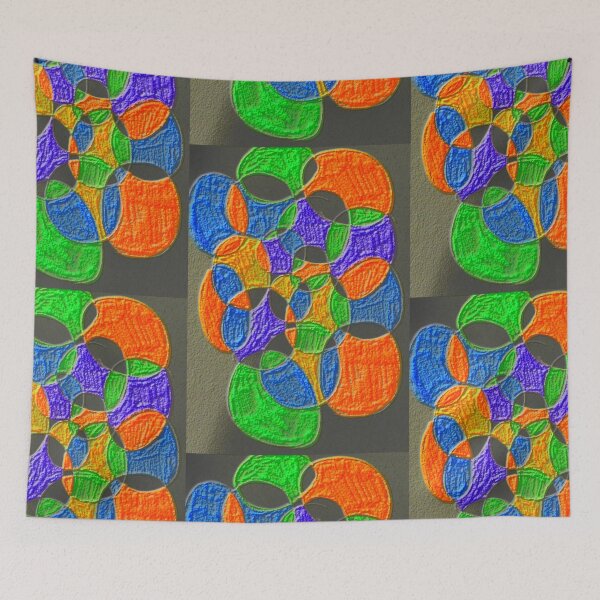 Item preview, circles at play fluorescence colorful geometric design designed and sold by SmashingDeals.