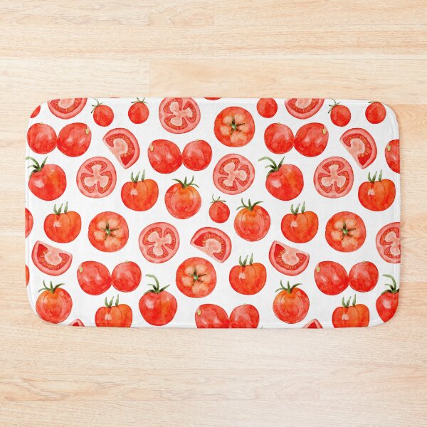 Item preview, Tomatoes in Watercolor (Pattern with White Background) designed and sold by andrebalest.art.