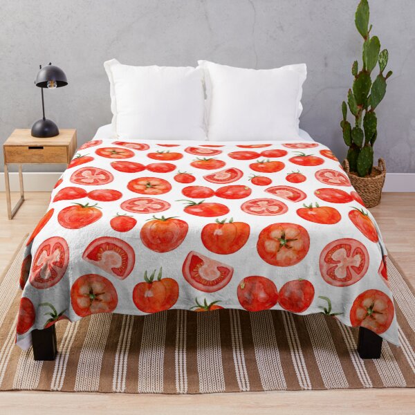 Item preview, Tomatoes in Watercolor (Pattern with White Background) designed and sold by andrebalest.art.