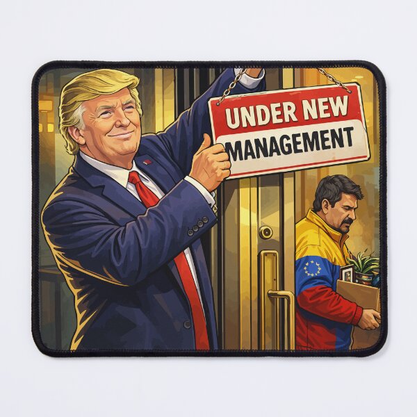 Item preview, Under New Management – Political Satire Illustration designed and sold by storelibertys.