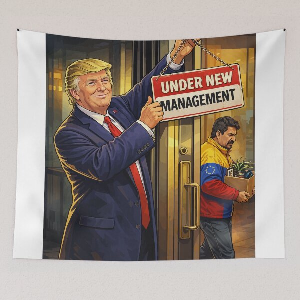 Item preview, Under New Management – Political Satire Illustration designed and sold by storelibertys.