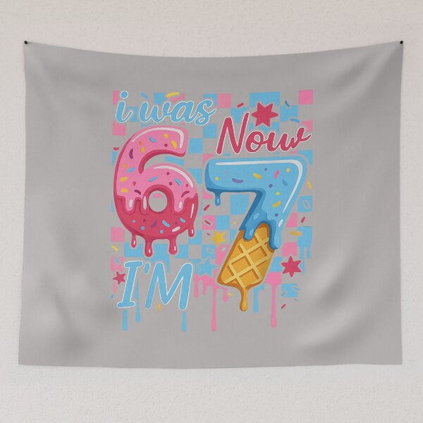 Item preview, I was 6 Now Im 7 Funny Ice Cream Drip Birthday Boy Men Kids designed and sold by GreggRoss.