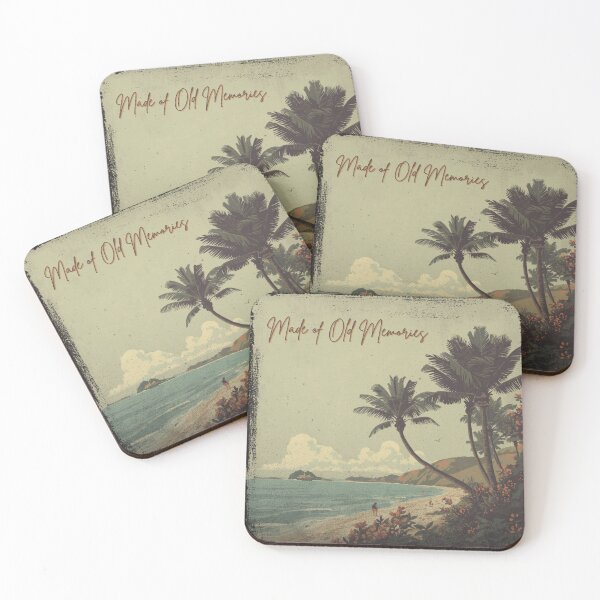 Item preview, Made of Old Memories Vintage Tropical Beach Art designed and sold by RoseHeleneVera.