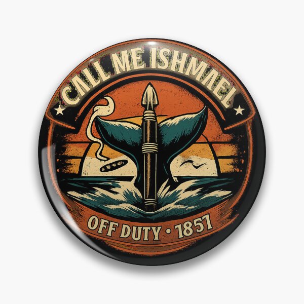 Item preview, Call Me Ishmael | Vintage Nautical Whale Crest designed and sold by Rents Due So You Haz Stickers and Merch.
