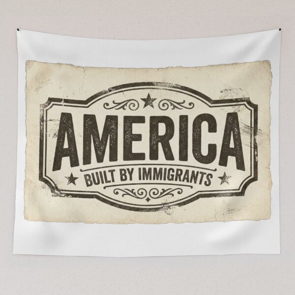 Item preview, America Built by Immigrants – Patriotic Badge designed and sold by vividdigits.