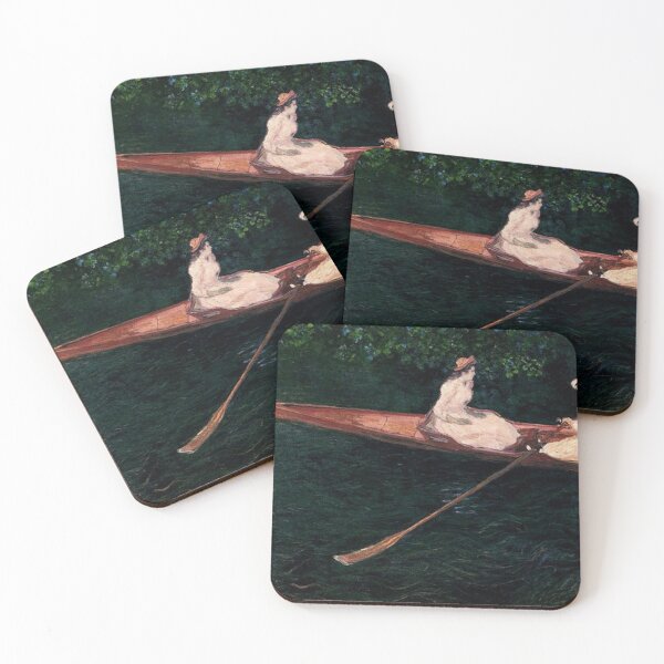 Item preview, The Canoe on the Epte (1890) – Claude Monet | Still Water and Impressionist Reflection designed and sold by Art Outlaws.