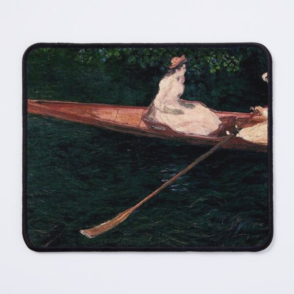 Item preview, The Canoe on the Epte (1890) – Claude Monet | Still Water and Impressionist Reflection designed and sold by Art Outlaws.
