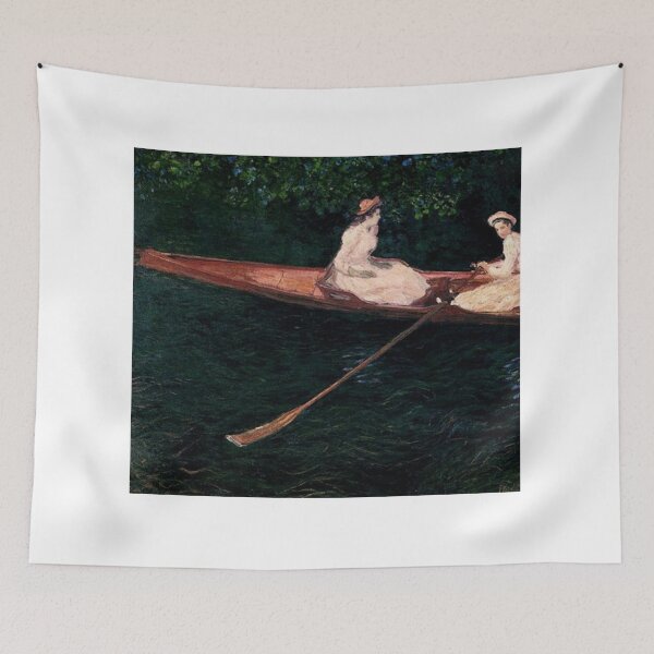 Item preview, The Canoe on the Epte (1890) – Claude Monet | Still Water and Impressionist Reflection designed and sold by Art Outlaws.