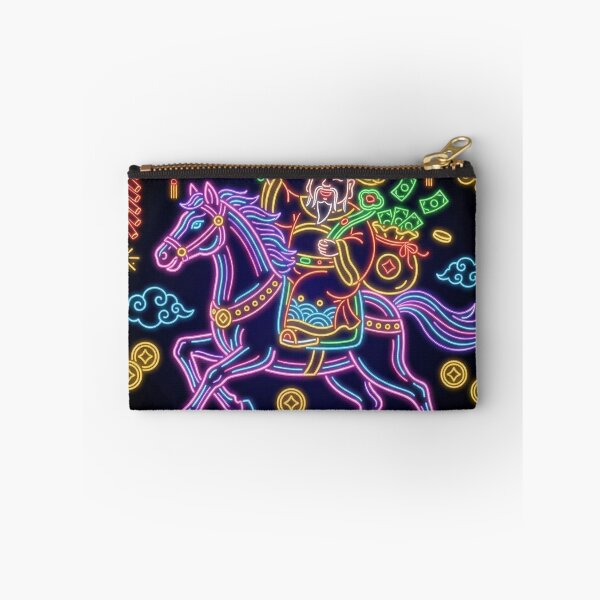 Item preview, Vibrant Neon God of Wealth Caishen Riding Horse designed and sold by zzz888.