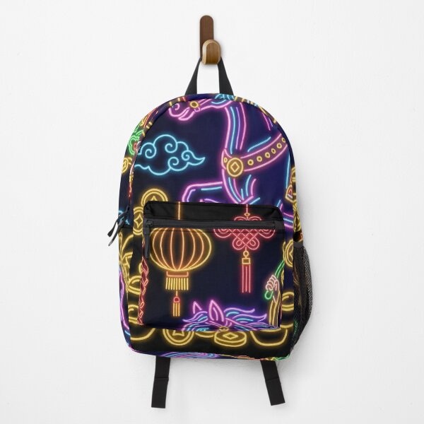 Item preview, Vibrant Neon God of Wealth Caishen Riding Horse designed and sold by zzz888.