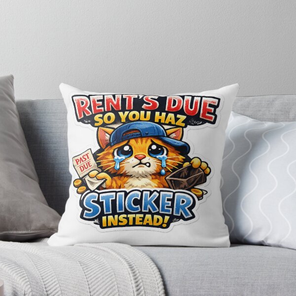 Item preview, Broke Kitty Energy designed and sold by Rents Due So You Haz Stickers and Merch.