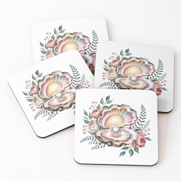 Item preview, Floral Oyster Pearl designed and sold by VividTrails.