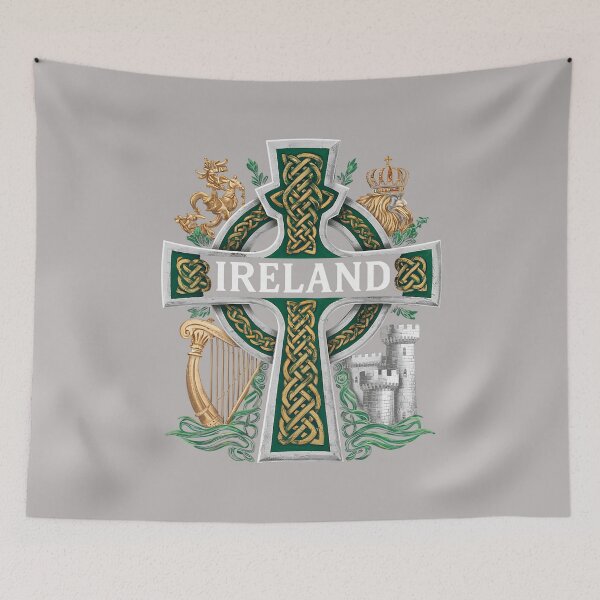 Item preview, Ireland St Patrick Day Celtic Cross Green Celebration Irish designed and sold by GreggRoss.
