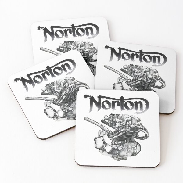 Item preview, Vintage Norton Commando Twin Engine Graphite Illustration designed and sold by CharlieDesings.