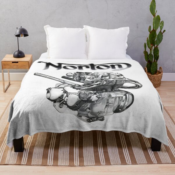 Item preview, Vintage Norton Commando Twin Engine Graphite Illustration designed and sold by CharlieDesings.