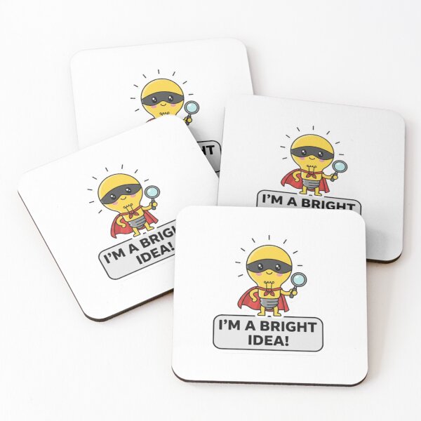 Item preview, I’m a Bright Idea – Cute Superhero Light Bulb Sticker | Funny Smart Idea Cartoon Art designed and sold by Gurjeetpixelart.