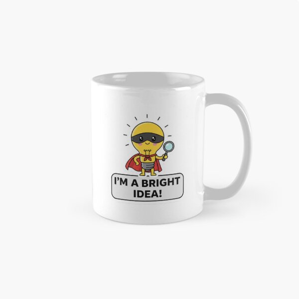Item preview, I’m a Bright Idea – Cute Superhero Light Bulb Sticker | Funny Smart Idea Cartoon Art designed and sold by Gurjeetpixelart.