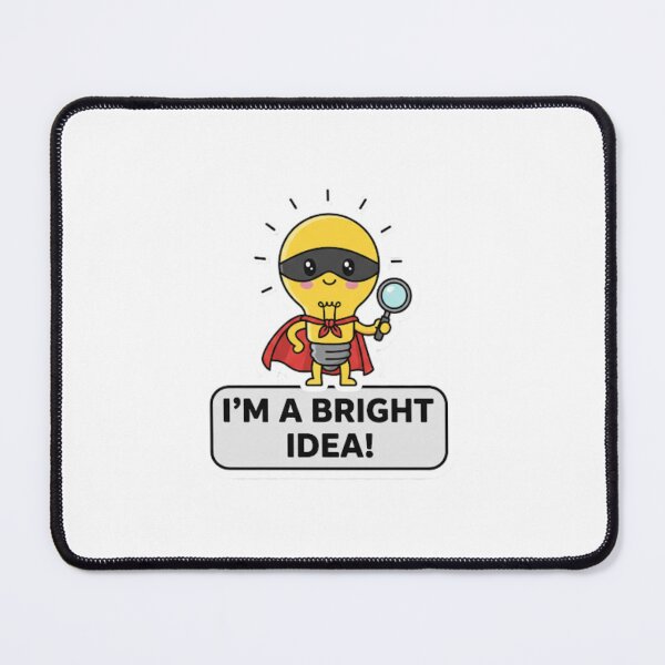 Item preview, I’m a Bright Idea – Cute Superhero Light Bulb Sticker | Funny Smart Idea Cartoon Art designed and sold by Gurjeetpixelart.